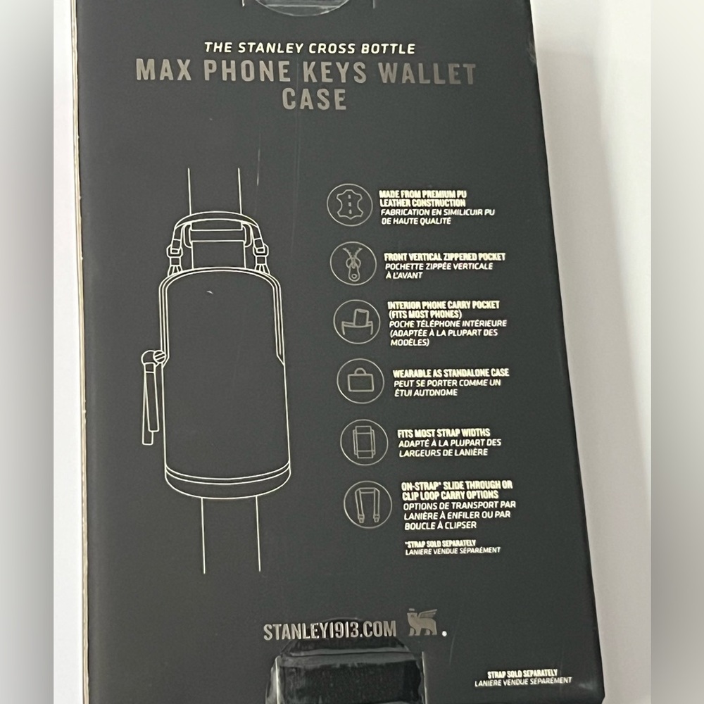 Stanley Cream Color Cross Bottle Max Phone Keys Wallet Case - Picture 3 of 4